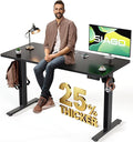 SIAGO Electric Standing Desk Adjustable - 48 x 24 Inch Sit Stand up Desk with 0.8 Inch Thick Tabletop - Adjustable Height Table with 3 Memory Preset Cable Management for Home Office