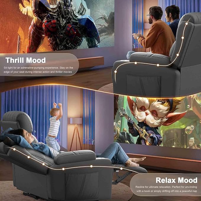 Reclining Loveseat 55.1 RV PU Leather Wall Hugger Recliner Love Seats Sofa with Charging Station Removable Armrest Cup Holder Double Recliners Couch Manual Love Seat for Living Room