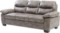 Glory Furniture Marta Faux Leather Sofa in Gray