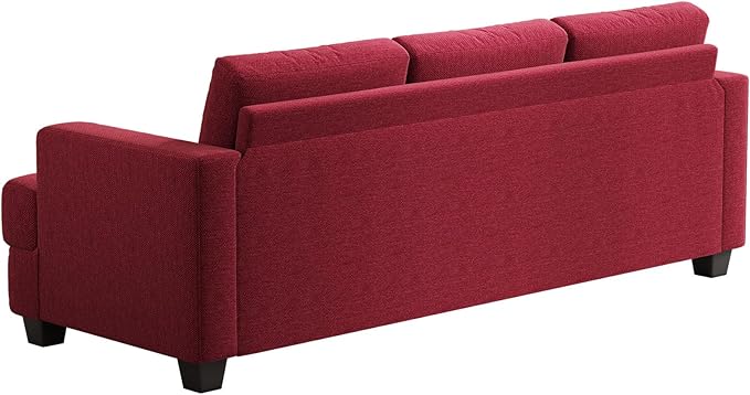 Fadware Sofa Couch 3 Seater Sofa with Suppleness Armrests Fabric Deep Seat Sofa with Upholstered Cushion&amp Backrests Modern Comfy Couch for Living Room Apartment