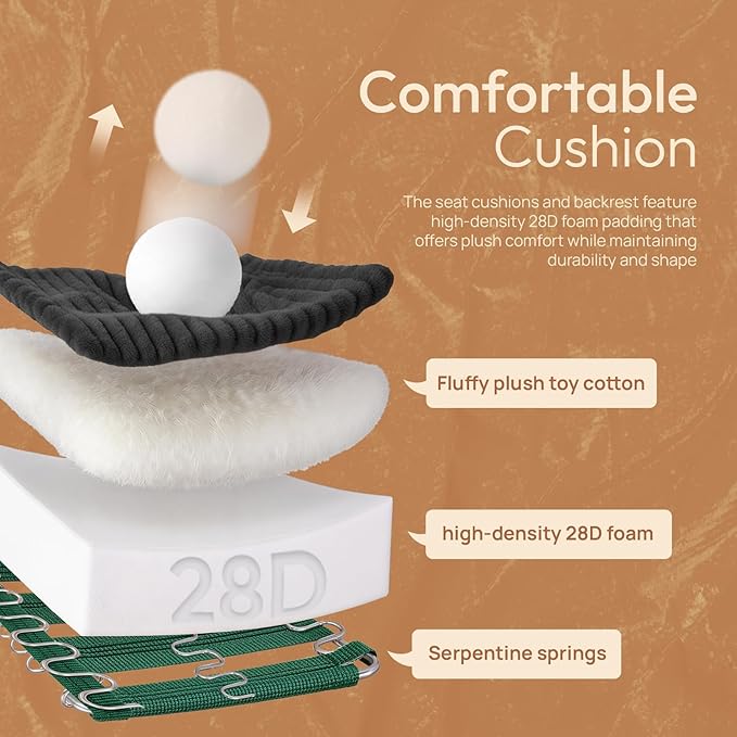 VINGLI Dark Gray Futon Sofa Bed Convertible Loveseat Sleeper Sofa Couch Corduroy Pullout Sofa Fold Out Couch Bed with USB Ports Cup Holders Armrest for Living Room Bedroom Apartment Room | Loveses
