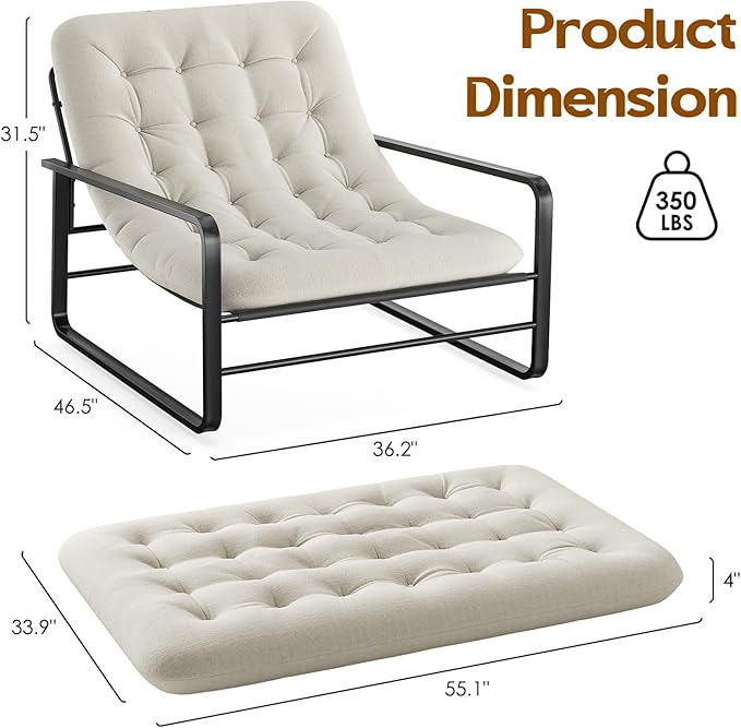 Soohow Accent Chair Sherpa Arm Chair for Living Room Mid Century Modern Accent Chairs Boucle Reading Bedroom Chair