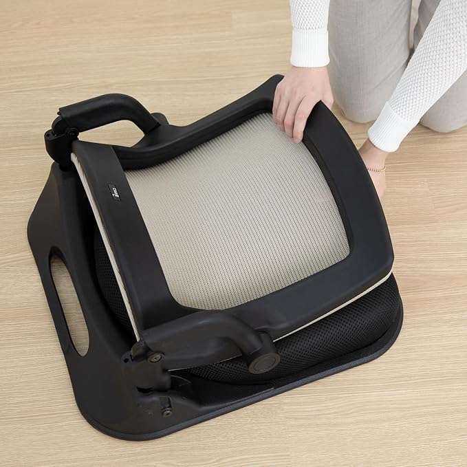 Patented Floor Chair with Back Support - Foldable Orthopedic Floor Chair for Adults/Children - Japanese Legless Seat for Meditation TV Pelvic Adjustment - Recliner with Back Support (Gray)