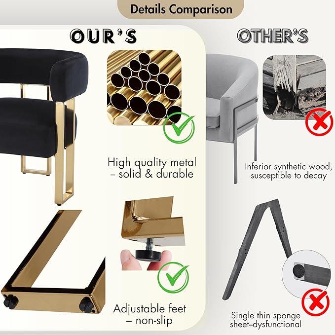 Modern Barrel Accent Chair for Living Room Comfy Velvet Upholstered Armchair with Semi-Open Back Reading Chair Single Sofa Chair with Gold Metal Legs for Bedroom Vanity Reception Black 1 PC