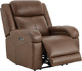 Watson &amp Whitely Genuine Leather Power Recliner Chairs for Adults Wall Hugger RV Recliner with Power Headrest &amp Charging Ports Electric Recliner Sofa Chair for Living Room Cafe