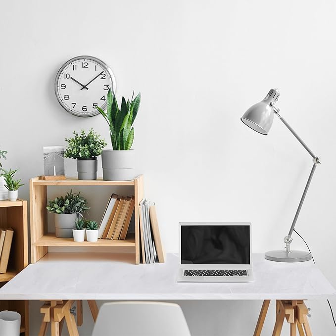 Kaboon Universal Tabletop 36x20 Solid One-Piece Melamine Table Top Double L-Desk Floating Desk DIY Home and Office Countertop White Rock