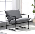 Serenity Accent Modern Velvet Arm Chair with Reclined Seat Sleek Design Durable Metal Frame Soft Upholstery and Plush Comfort for Stylish Living Room Grey