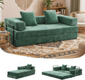 Alpen 77 Convertible Sleeper Sofa Bed with Pillow - Chenille Fabric &amp High-Density Sponge &amp Fixed-Shape Frame Modular Sofa for Living Room/Lounge/Studio Green