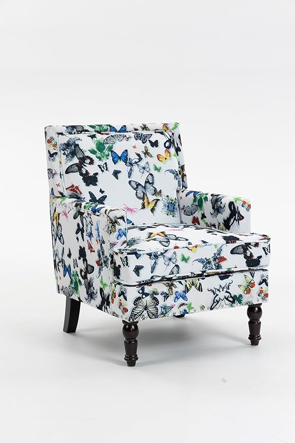 Modern Comfortable Reading ChairElegance Classic ArmchairRefined Stylish Decorative Chair for ApartmentLiving RoomBedroomReception AreaWhite
