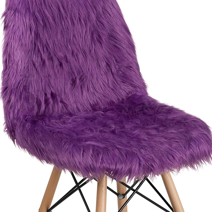 Flash Furniture Dinings 1 Pack Sponge Fabric Steel Beechwood Purple