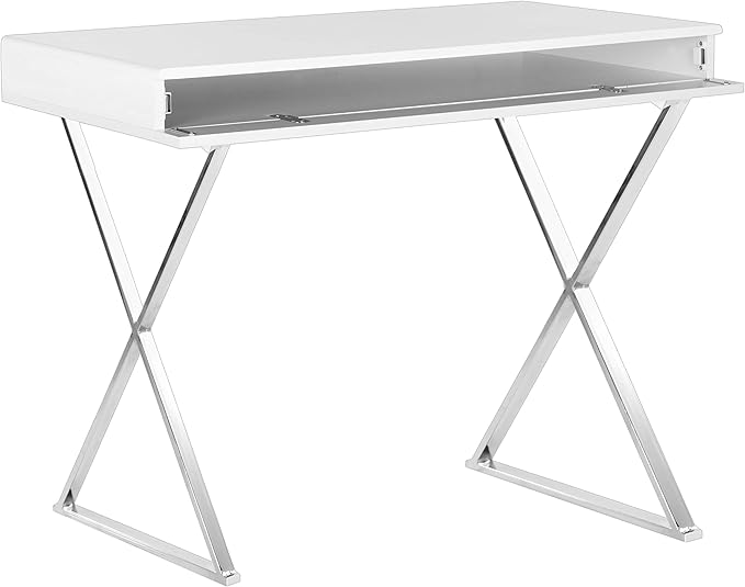Safavieh Home Collection Gordon Desk White/Chrome