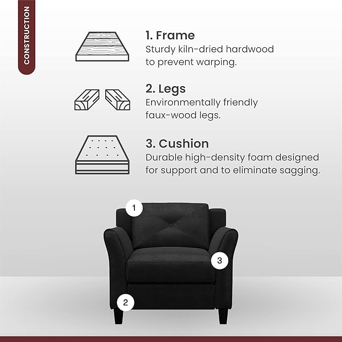 Lifestyle Solutions Grayson Armchair Black