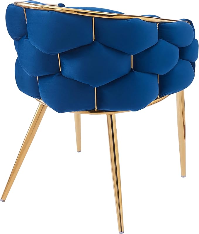 Luxury Handmade Accent Chair with Gold Legs Modern Velvet Armchair for Living Room and Bedroom