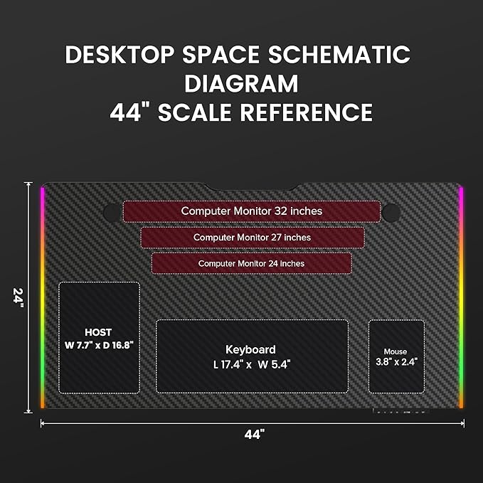 GTPLAYER RGB Electric Standing Desk Height Adjustable Gaming Desk - Computer Desk with Mouse Pad Home Office Desk
