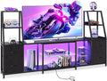 Casaottima LED TV Stand for 50–65 Inch TVs with Power Outlets &amp RGB Ligths Gaming Entertainment Center with 4 Drawers &amp Storage Media Console Supports Up to 75/85/95 Inch Wall-Mounted TVs B