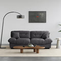 89 Comfy Cloud Sectional Couches Loveseat Sofa with 2 Pillows Minimalist Modern Sofas for Living Room Apartment Bedroom Office Grey