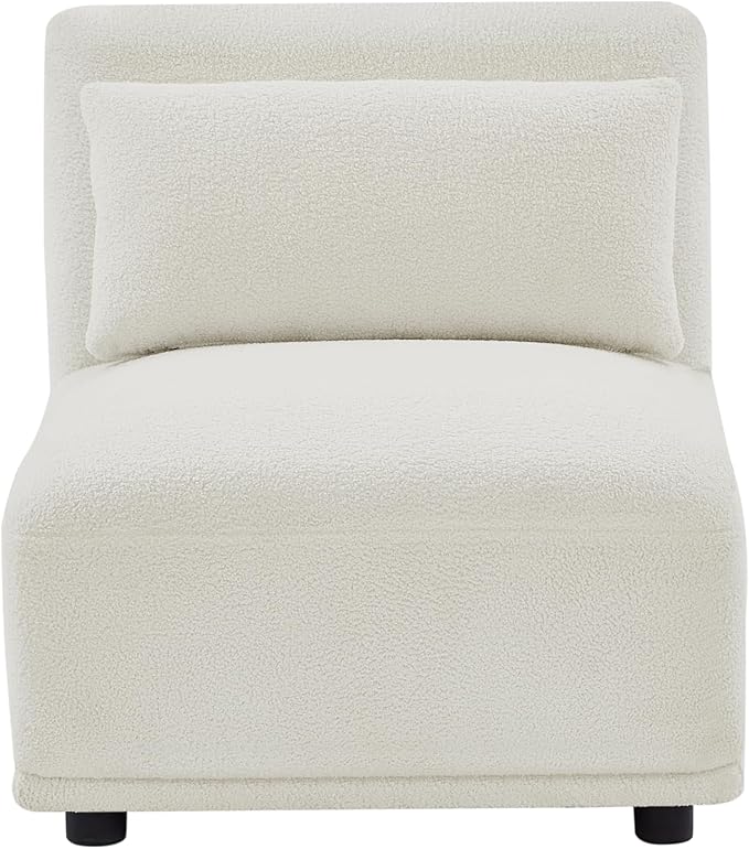 Sectional Sofa CouchConvertible U Shaped Sectional for Living RoomModular L Shaped Couch with Removable Ottoman.（1set-White）