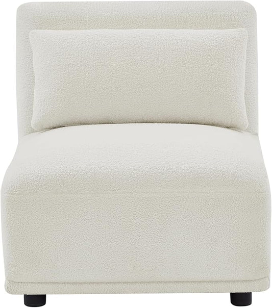 Sectional Sofa CouchConvertible U Shaped Sectional for Living RoomModular L Shaped Couch with Removable Ottoman.（1set-White）