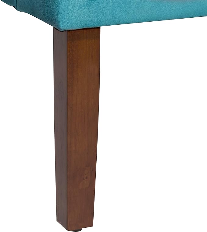 Homepop Home Decor | Upholstered Classic Swoop Arm Accent Chair | Accent Chairs for Living Room &amp Bedroom | Decorative Home Furniture Velvet Teal