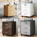 3 Drawer Rolling File Cabinet with Lock Wood Filing Cabinets for Home Office Fits Letter/Legal/A4 Size Files Vertical 23.2 H Wooden Under Desk Filing Cabinet Rustic Brown(Light Wood)