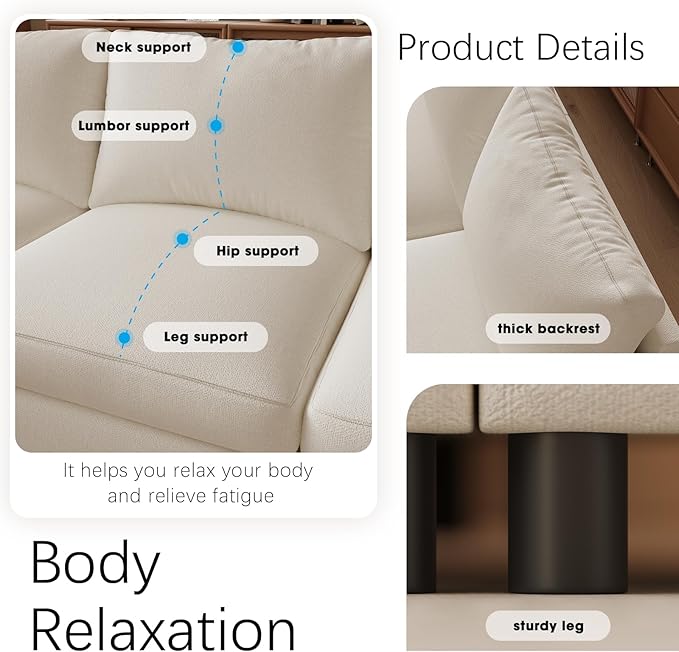 123 Modular Sectional Sofa Couch Convertible U Shaped Sectional Couches with Storage Ottoman 6 Seat Modern Sofa Set for Living Room and Office Beige