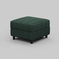 Modular Sofa Storage Ottoman Module Square Seat Cube Corduroy Foot Stool Green