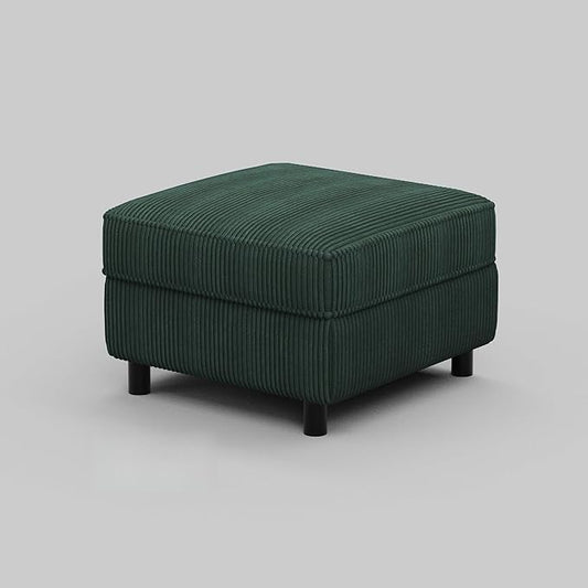 Modular Sofa Storage Ottoman Module Square Seat Cube Corduroy Foot Stool Green