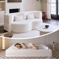 JOYBASE 78in Sofa Couch Convertible Oversized Cloud Loveseat Minimalist Sleeper Sofa Bed for Living Room Apartment Office No Assembly Required (Beige)