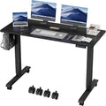 Shahoo Electric Standing Desk 55 Inch Ergonomic Height Adjustable Table with T-Shaped Metal Bracket Modern Computer Workstations for Home Office Black 55 x 24 Inch