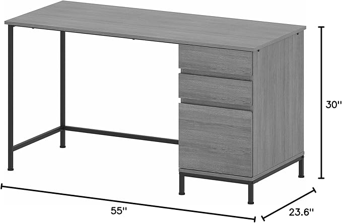Lorell LLR97616 SOHO 3-Drawer Desk 1 Each