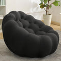 Bean Bag Chairs for Adults/Teens Reading Corner Chair Orange Beanbag Chair for Bedroom Living Room Small Comfy Chairs for Living Room Small Space No Assembly Required (Black)