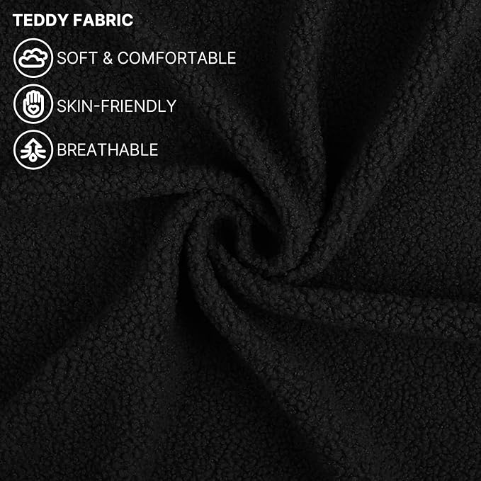 78 Inch Couch Queen Sleeper Loveseat Cloud Sofa Bed Convertible Folding Teddy Full Size Boneless Sofabed for Living Room Guestroom Lazy Lounge Floor Fold Out Sofa Bed No Assembly (Black)