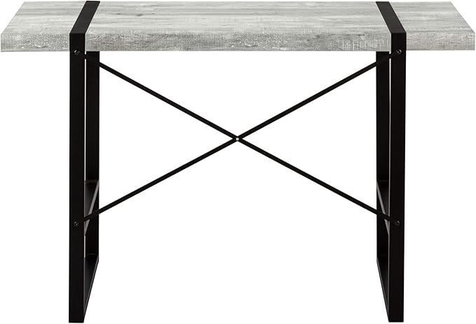Computer Desk Home Office Laptop 48 l Work Grey Laminate Black Metal Contemporary Modern