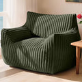 Giant Bean Bag Chair for Adults Oversized Memory Foam Bean Bag Sofa with Armrests Large Comfy Fluffy Single Lounges Mini Couch for Living Room Bedroom &amp Dorm(Green)