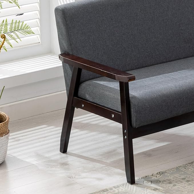 Lilola Home Bahamas 45 W Dark Gray Loveseat