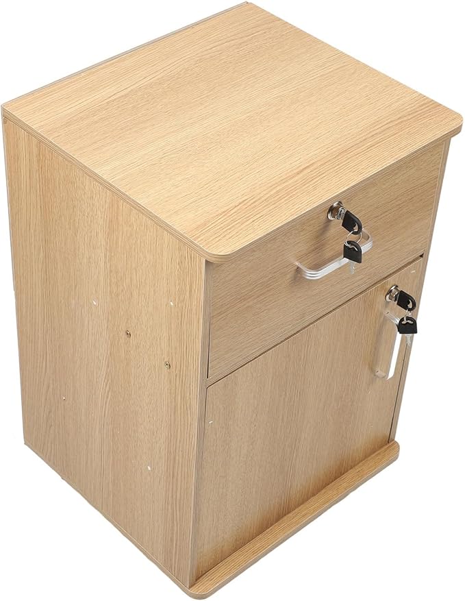 HURRISE High Strength Artificial Board Mobile File Cabinet with Locks Multiple Drawers Sturdy Under Desk Rolling File Cabinet with Wheels for Home Office Tidy Storage with Multilayer