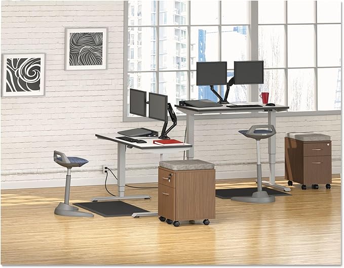 Alera ALE Valencia Series Mobile Box/File Pedestal 15 7/8 x 19 1/8 x 22 7/8 Walnut