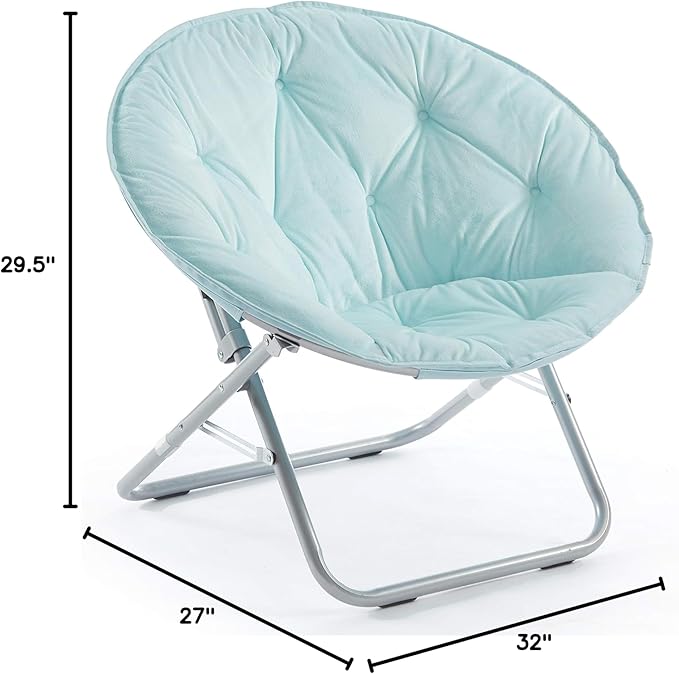 Urban Lifestyle Micromink Saucer Chair Light Blue Mint
