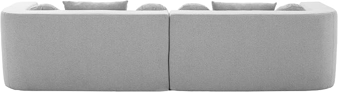 Boneless Couch Modular Sectional Sofa 114.9 Free-Combined Sofa Couch Sofa Bed Compression Sofa with Deep Seating and Curved Design for Living Room (Grey#20)