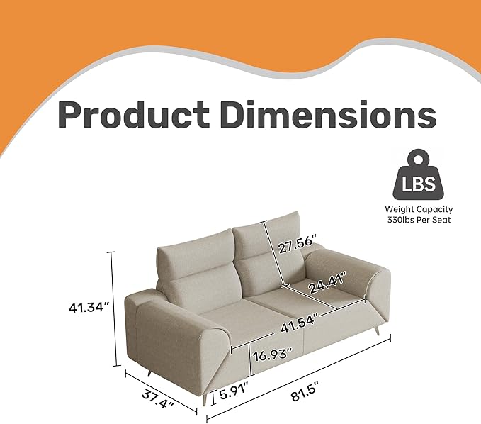 3-Seater Sofa BedSwivel Arm Sleeper couches with 180° Rotation6-Position Headrest Living RoomBedroom Convertible Recliner Sofa Bed (Beige)