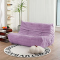 N&ampV Fireside Loveseat Mid Century Armless Twin Size Floor Sofa Soft Premium Corduroy Floor Lounge Chair Foam Sofa Accent Chair for Living Room Bedroom and Office Lavender