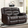 EBELLO Faux Leather Power Loveseat Recliner Electric Reclining Sofa Chair Overstuffed Comfortable Armrest Couch Set for Living Room Bedroom Furniture Meeting Room Brown(Loveseat)