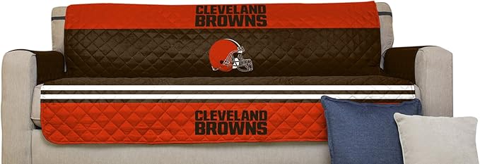 Pegasus Sports NFL Unisex NFL Sofa Couch Reversible Furniture Protector with Elastic Straps 75-inches by 110-inches