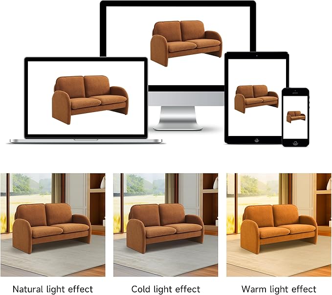 59.05 X 30.7'' Loveseat Sofa Sherpa Lamb Fabric Love Seat Couch Comfy 2 Seater Sofa Upholstered Modern Leisure Loveseat Couches for Bedroom Office Living Room and Apartment