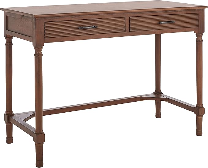 SAFAVIEH Home Collection Layce Brown 2-Drawer Computer Table Office Desk Table