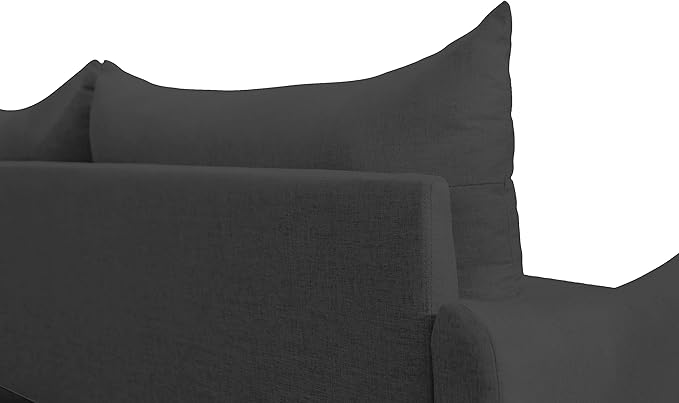 66.9“ Loveseat SofaModern Small Couches for Small SpacesSolid Wood LegsMini CouchMini loveseat with 2 PillowsSuitable for Living Room Bedroom Apartment (Dark Grey)