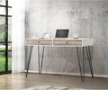 Taupe Oak Storage Desk - Modern Home Office &amp Study Space