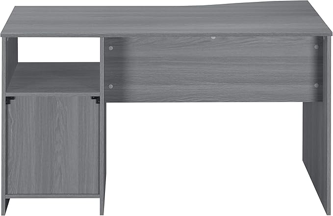 51 Classic Computer Desk with Drawers 3-Drawer Home Office Desk with Storage Grey
