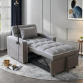 Convertible Sleeper Chair Pull Out Chair Sleeper with Bracket and Cup Holder Chairs Bed Sleepers for Adults 3 in 1 Sofa Bed Chairs for Small Spaces Living Room Dark Gray