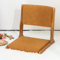 HollyHOME Foldable Japanese Style Floor Chair with Back Support Tatami Chair with Cushion Meditation Seat for Bay Window Living Room Bedroom Pumpkin Color